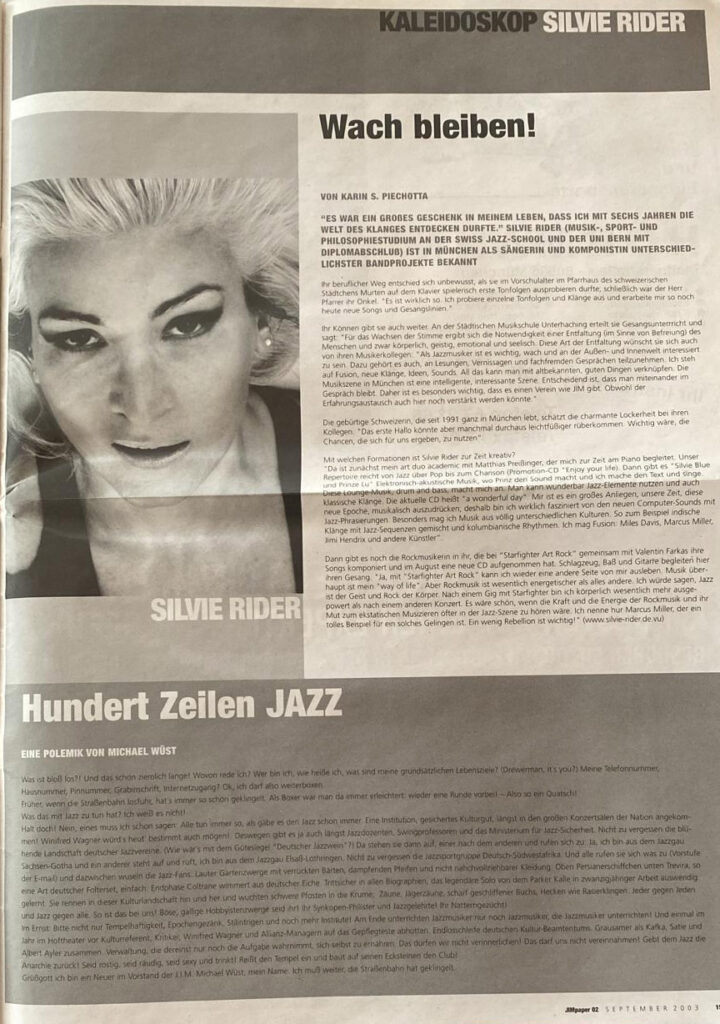 Silvie Jazzfest Article